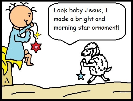 Baby Jesus Making Ornaments Clipart Picture- el nino jesus en su pesebre