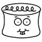 Ding Dong Cupcake Clipart  Black and White