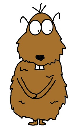 Groundhog wearing glasses clipart-Groundhog day clipart