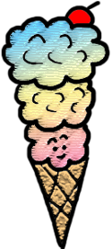  Ice Cream Cone Clip Art  Cartoon Graphic Image Picture Illustration