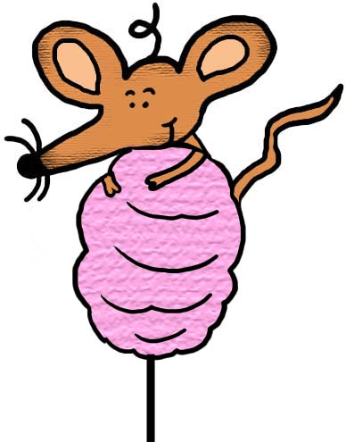 Mouse With Cotton Candy Clipart Illustration Picture Image Cartoon Graphic