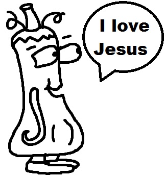 Pumpkin Saying I love Jesus Clipart