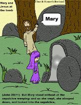 Mary and Jesus At The Tomb Easter Clipart Cartoon Picture by Church House Collection©