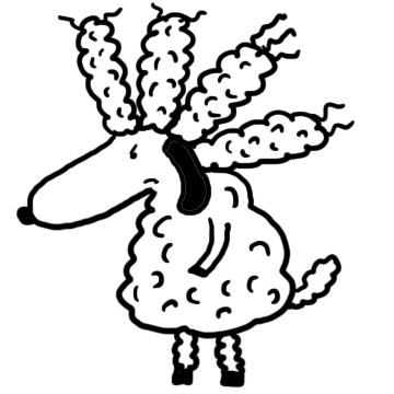 Frizzy haired sheep clipart