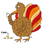 Thanksgiving Turkey Clipart- Turkey Eating Corn Clipart